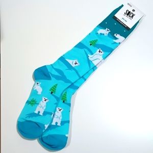 Sock It To Me Polar Bear Stare Knee High Socks NWT